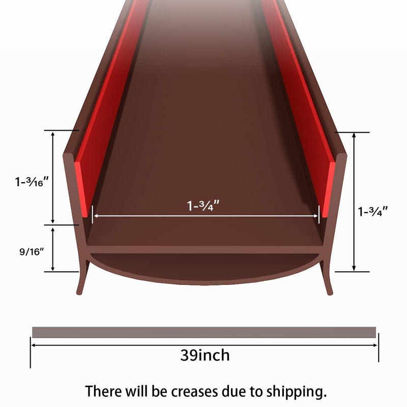 2 Pack Door Draft Stopper, 39” Length Cuttable Under Door