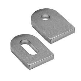 Cosch Edelstahl Welding Tab / Anchor Plate 30 x 20 x 4 mm V2A Polished on Both Sides Slotted Hole