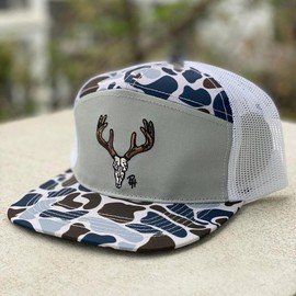 [BUY 2 SAVE 50%] Set 2 Hat Black Lab Mallard Duck 7-Panel Camouflage Hat, Deer Skull Camo 7-panel Hat, Unisex Basic with Unique Design, Hunting Accessories, Couple Hat - Option: hat 1