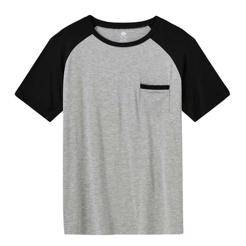 MoFiz Mens Pajama Sets Short Sleeve 2 Piece Lounge Modal