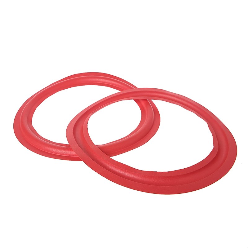 Cherjoury 2 Pieces 4/5/6.5/8/10/12 inch Red Speaker Foam Surround Subwoofer