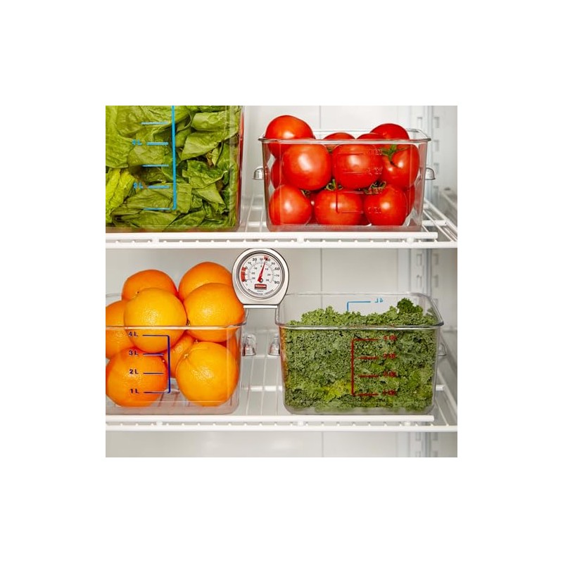Rubbermaid Commercial termómetro para nevera/congelador, acero inoxidable, fgr80dc