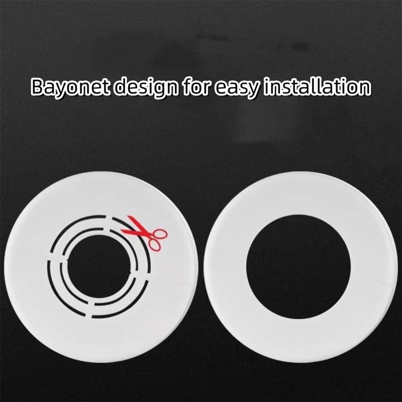 cuttable Wall Split Flange, Split ABS Lightweight Escutcheon Cover Plate,Chrome,for
