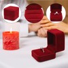 WisePoint Ring Box, Velvet Ring Jewelry Box Wedding Ring Holder,