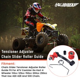 JOIQEXJ Chain Slider Tensioner Adjuster Roller Guide Fit For ATV Coolster Go Kart 4 Wheeler 110cc 125cc 150cc 200cc 250cc That Use 420 428 And 530 Chain