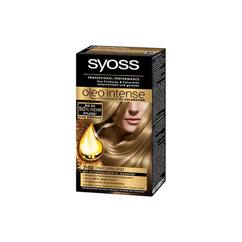 Syoss Oleo Intense Colouration 7-10 Natural Blonde Pack of 3