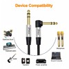 DTech Electric Guitar Cable TRS 1/4 Instrument Cable Aux Right