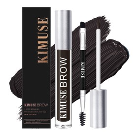 KIMUSE Eyebrow Gel, Eye Brow Tint, Waterproof, Long-Lasting, Smudge-Proof, Transfer-Proof (JETBLACK)