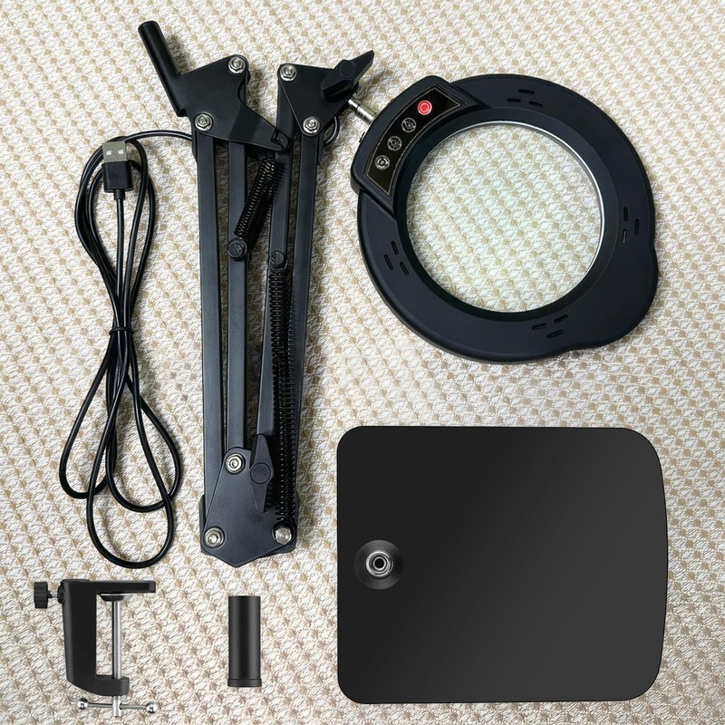 15X Magnifying Glass Desk Lamp, LED Desk Lamp with Base