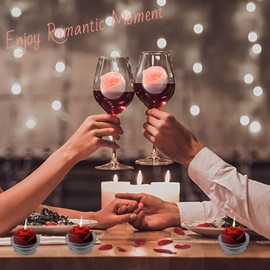 Rose Ice Cube Mold,2 inch Flower ice cube mold,Silicone Ice Cube Tray with Lid,Large Ice Cube Trays for Freezer,2 Pack Big Cute Shapes Bourbon Ice Cube Molds,Large Ice Cube Molds for Cocktails