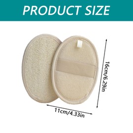 4Pcs Comfortable Body Natural Loofah Sponge Biodegradable Exfoliating Body Scrubbers Back Natural Body Loofah Eco-Friendly Bath Loofa Pads for Adults Women Men