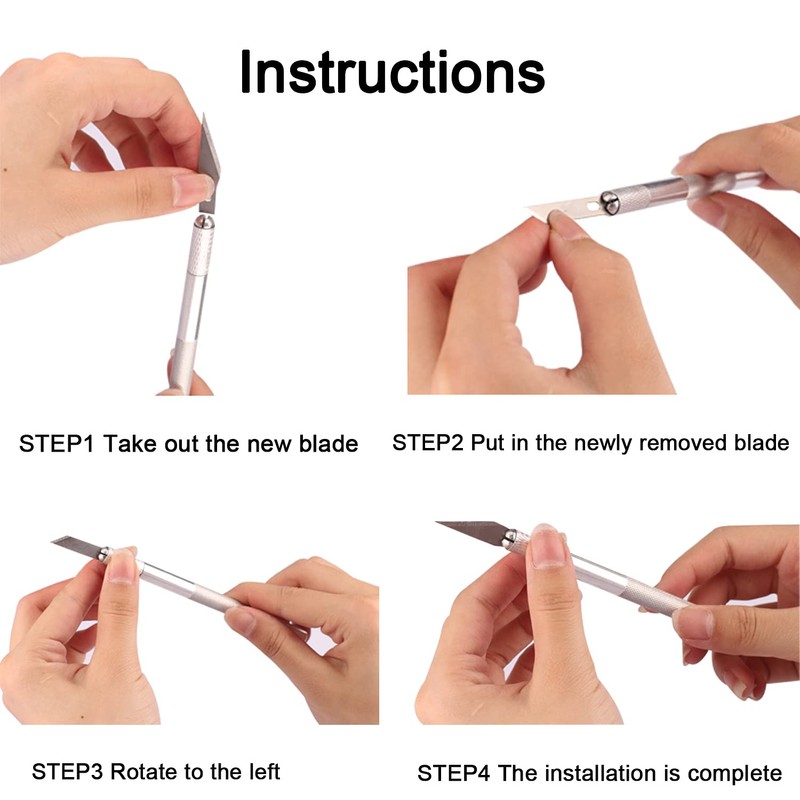 90PCS Knife Blades Precision Craft Knife Set, for DIY Artwork,