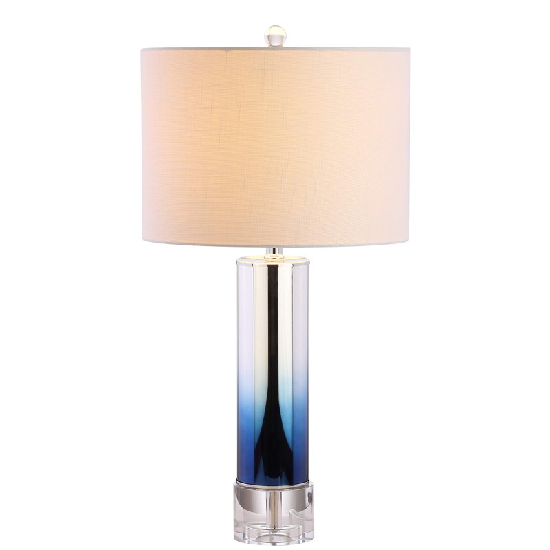 JONATHAN Y JYL1069A Edward 27" Glass/Crystal LED Lamp Contemporary for