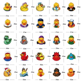 69Pcs Rubber Duck Kawaii Waterproof Stickers Pack | Cute Animals Ducks Unlimited Cartoon Cool Deacls Graffiti Vinyl for Adults Teens Girls Kids Water Bottle Skateboard Luggage Laptop Computer Phone