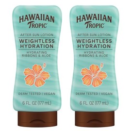 Hawaiian Tropic Loción de hidratación sin peso para después del sol, 6 onzas líquidas (paquete de 2)