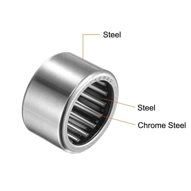 sourcing map TA2520 Needle Roller Bearings 25mm Bore 33mm OD