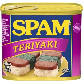 SPAM Teriyaki Canned Luncheon Meat 12 Ounce Pack of 12 Fully Cooked Pork