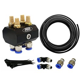 Universal 4 Port / 4 Point Diff Breather Deluxe Kit for Toyota Hilux Landcruiser Prado Nissan Navara Mitsubishi Triton Pajero BT-50 and more