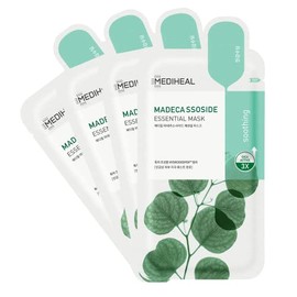 Mediheal Best Korean Sheet Mask - Madecassoside Mascarilla Facial Esencial 4 Hojas Para Manchas Sensibles Propenso Todo Tipo De Piel Hidratante
