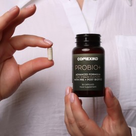 CORREXIKO Probio+ Probiotic Tablets - Advanced 12 Strain Culture - Contains Prebiotics & Postbiotics for Gut Health - Supports Digestion, Immune Health & Reduces Bloating - 30 Capsules, 1 Month Supply