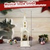 15.3IN Nativity Snow Globe Christmas Decorations,Musical Churches Glittering Christian Gifts