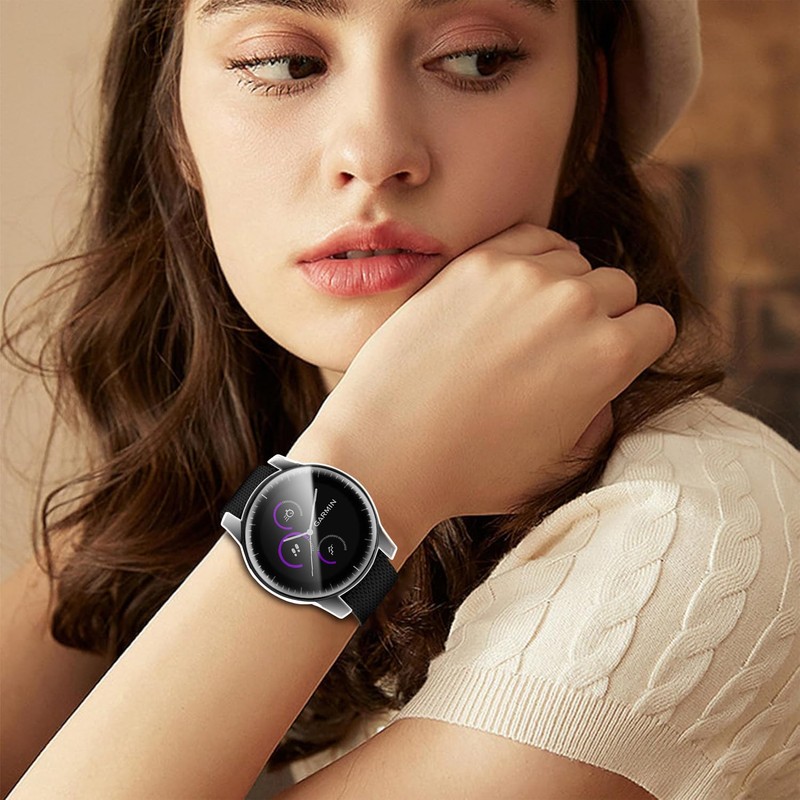 ivoler 3 Pieces Case with Screen Protector for Garmin Vivoactive