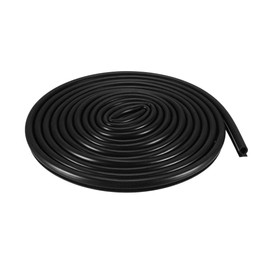 uxcell T-Slot Mount Window Weatherstrip Seal 7mm Bulb Bubble for 6mm Slot 5 Meters Long Black