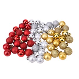 96 Red Gold Silver Baubles