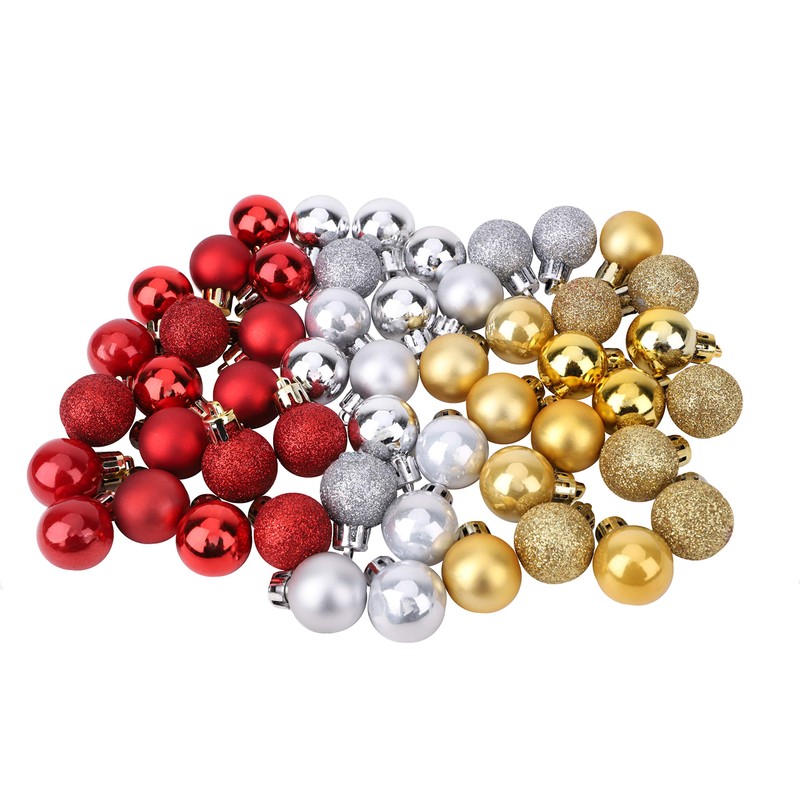 96 Red Gold Silver Baubles