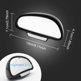 jose2015 Blind Spot Mirrors, blindspot mirror for Cars LEFT，Universal Adjustable HD Glass Wide Angle Side Rearview Mirror for Safety Auxiliary Parking