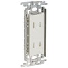 Panasonic WTF135239W Double Outlet with Embedded Door with Metal Frame,