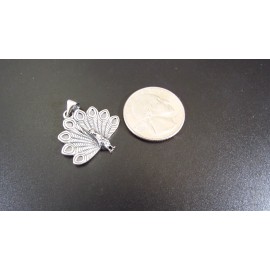 Renegade Jewelry Solid 925 Sterling Silver Peacock Pendant, Fairycore Bird Lover Jewelry Gift