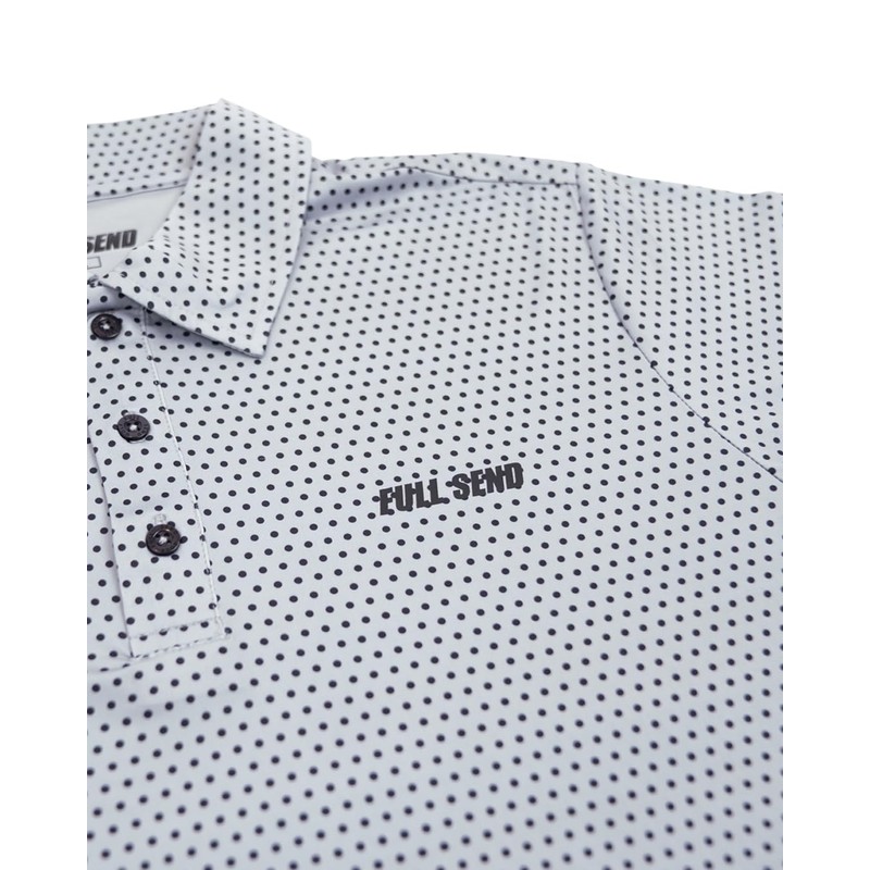 FULL SEND Golf Mini Dot Grey/Black Polo - Small