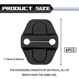 SamWinGear 6PCS Car Door Latch Lock Cover for Jeep Wrangler JLU JL 4XE Unlimited Sahara Sports Gladiator JT Unlimited Accessories 2018-2023 Matte Black ABS 4Door Door Lock Trim Cover Decoration Parts