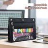 1 Pack Pencil Pouch for 3 Ring Binder, Expandable Binder
