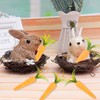 yueton 12PCS Easter Carrot Hanging Ornaments Foam Glitter Artificial Carrots