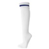 COUVER Unisex Navy Stripe on White Soccer/Sport/Athleticm Knee High Socks,