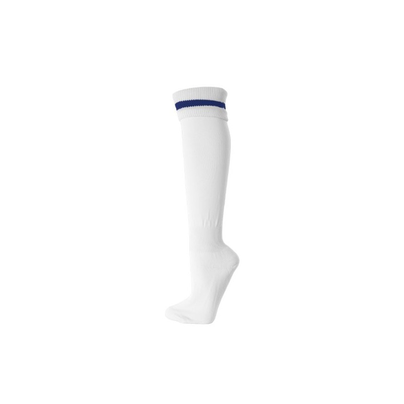 COUVER Unisex Navy Stripe on White Soccer/Sport/Athleticm Knee High Socks,