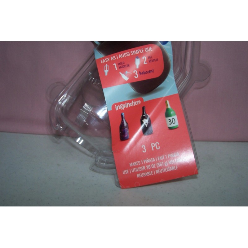 Kaboom Chocolate Pinata Bottle Mold Makes One Pinata, Reusable NEW