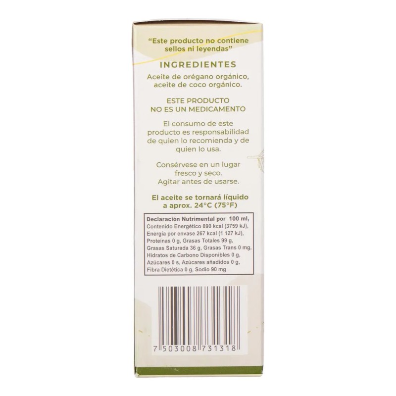 Aceite De Orégano Y Coco, Jarabe De Orégano Y Miel