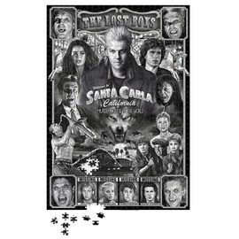 Lost Boys 1000 Piece Jigsaw Puzzle - Santa Carla Lost Boys Montage - Peter Panayis Classic Horror Gothic Horror Jigsaw Puzzle Horror Movie Jigsaw Puzzle for Adults Horror Gift