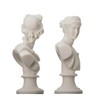 Artemis Diana and Apollo Bust Greek Statues Figurine Gods Alabaster