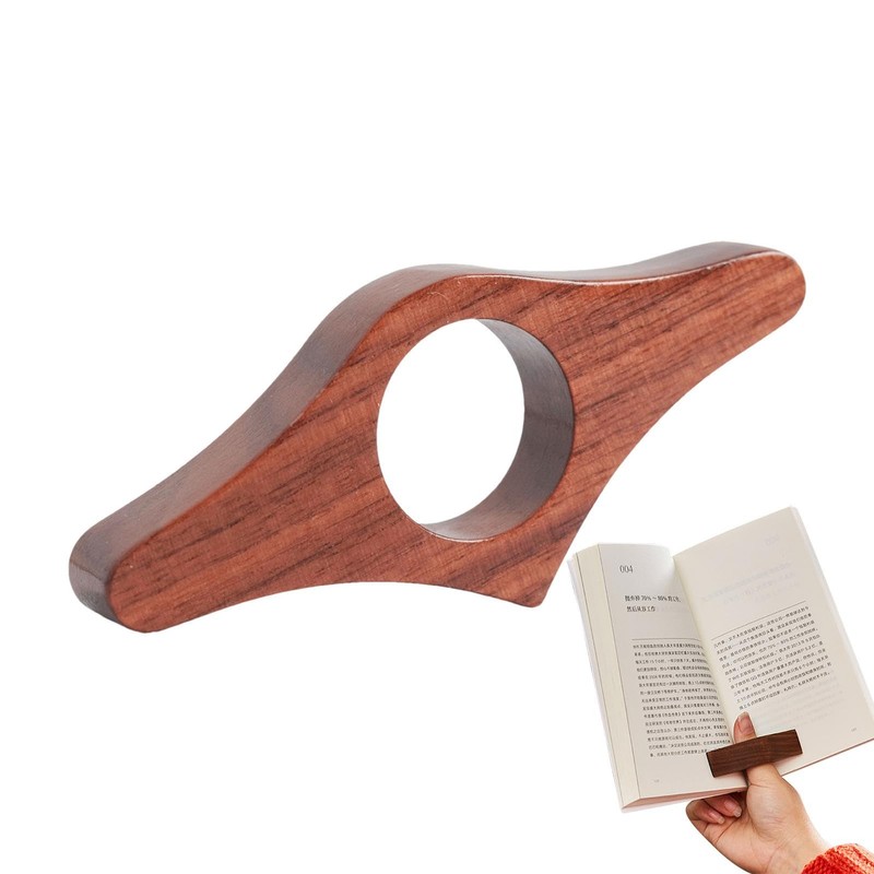 Page Holder for Thumb | Wooden Book Finger Page Holder,Compact