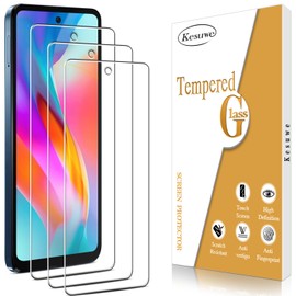 Kesuwe [3 Pack] Screen Protector for Motorola Moto G Play 2024 Tempered Glass, Anti Scratch, Anti Fingerprint, 9H Hardness, Bubble Free, HD Screen Protector for Motorola Moto G Play 2024