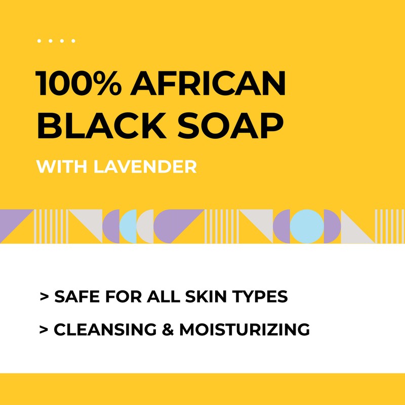 AKWAABA African Black Soap (4oz) (Lavender)