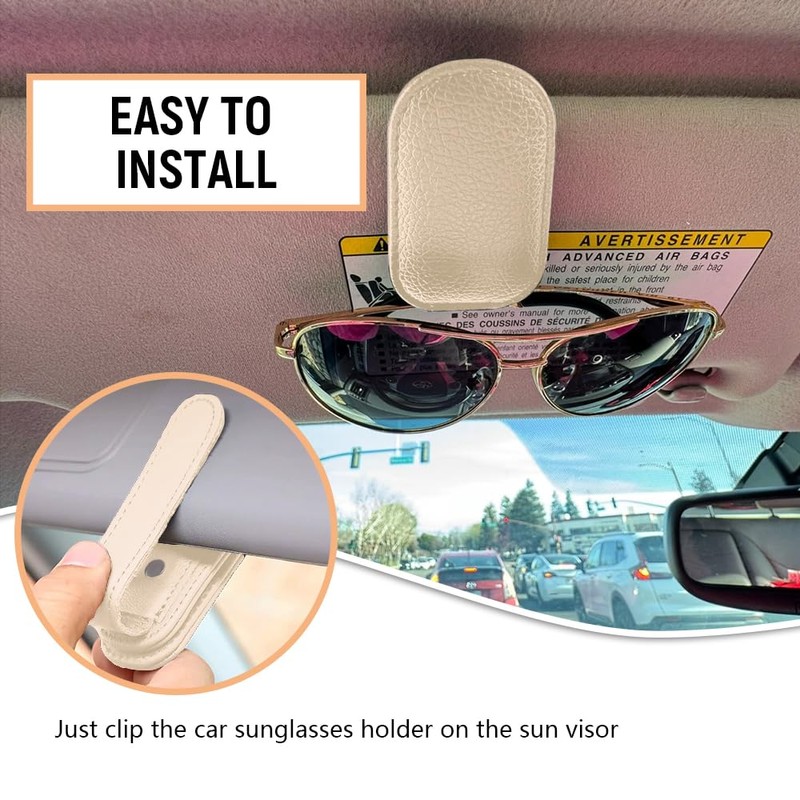 RGOAANC 2PCS Sunglasses Holders for Car Visor, Car Sun Visor