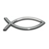 Christian Fish Premier Metal Auto Emblem - Lord Jesus Christ Religious