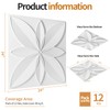 WOWSTAR 12-Pack 24"x24" Drop Ceiling Tiles, Waterproof Glue Up Ceiling