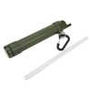 Outdoor Water Filter Straw Water Purifier with Compass Whistle Carabiner