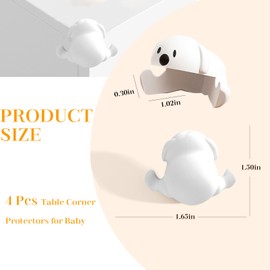 4 Pcs Table Corner Protectors for Baby, Cartoon Shape Edge Protectors for Kids, Used to Cover Sharp Furniture Table Corners for Baby Safety Soft Foam Corner Protectors